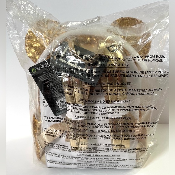 Loungefly X LASR Exclusive Disney Yellow Gold Sequin Minnie Mini Backpack - Picture 6 of 12